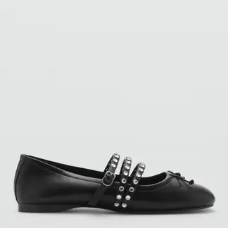 MANGO - Baletas para Mujer Stud - Zapatos Mujer