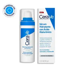 CERAVE - Hidratante facial Serum Ácido Hialurónico 1Oz para Piel Normal 30 ml