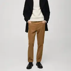 MANGO - Pantalón Chino Hombre Recto de Algodón