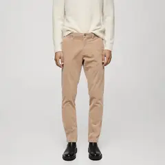 MANGO - Pantalón Chino Hombre Slim de Algodón