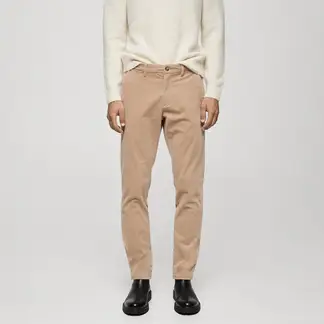 MANGO - Pantalón Chino Hombre Slim de Algodón