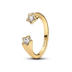 PANDORA - Anillo Abierto Estrella Fugaces Recubrimiento en Oro