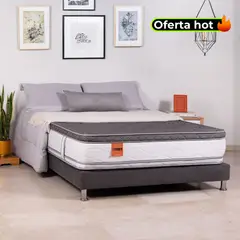 COLCHONES ROMANCE RELAX - Colchón Doble Firme Ortopédico Doble Cara Espumado Power Crux 140 x 190 cm + Almohada Romance Relax