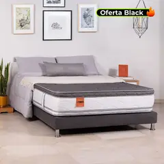 COLCHONES ROMANCE RELAX - Colchón Doble Firme Ortopédico Doble Cara Espumado Power Crux 140 x 190 cm + Almohada Romance Relax