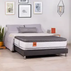 COLCHONES ROMANCE RELAX - Colchón Doble Firme Ortopédico Doble Cara Espumado Power Crux 140 x 190 cm + Almohada Romance Relax