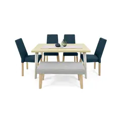 MICA - Juego de comedor LINOU 6 Puestos