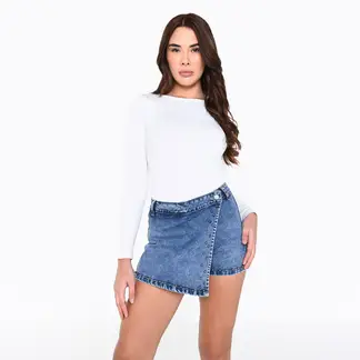 MOSSIMO - Falda short Mini Mujer de Algodón