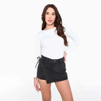 MOSSIMO - Falda short Mini Mujer de Algodón