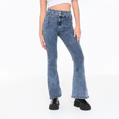 MOSSIMO - Jean Flare Mujer Tiro alto