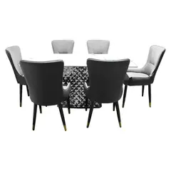 DORMILANDIA - Juego de comedor Comedor Dubái 6 puestos
