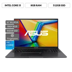 ASUS - Portátil Vivobook 16 | Intel Core i5 | 8GB de RAM | 512GB SSD de almacenamiento | Windows 11 |16 Pulgadas | X1605ZA-MB771W | Computador portátil