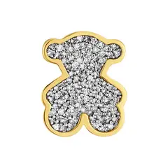 TOUS - Charm 1950 oso con baño de oro 18 kt sobre plata y diamantes