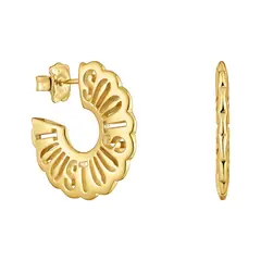 TOUS - Aros con baño de oro 18 kt sobre plata 25 mm Miranda