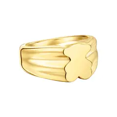 TOUS - Anillo sello oso 10 mm con baño de oro 18 kt sobre plata Sweet Dolls