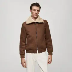 MANGO - Chaqueta Efecto cuero Hombre
