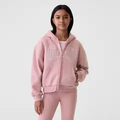 GAP - Saco para Niña con capucha de Algodón