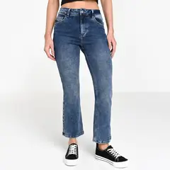 SYBILLA - Jean Flare Mujer Tiro medio