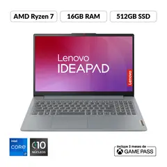 LENOVO - Portátil Ideapad Slim 3 | Intel Core i7 Serie H | 16GB de RAM | 512GB SSD de Almacenamiento | Windows 11 | Pantalla 15.6 pulgadas | IP Slim 3 | Computador Portátil
