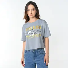 SYBILLA - Blusa Mujer Snoopy Manga corta de Algodón