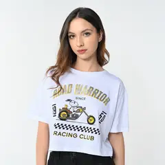 SYBILLA - Blusa Mujer Snoopy Manga corta de Algodón