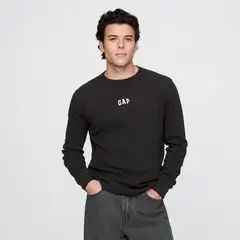 GAP - Camiseta Hombre Manga larga con Logo de Algodón