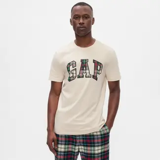 GAP - Camiseta Hombre Manga corta con Logo de Algodón