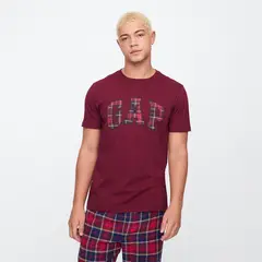 GAP - Camiseta Hombre Manga corta con Logo de Algodón
