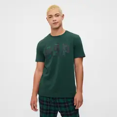 GAP - Camiseta Hombre Manga corta con Logo de Algodón