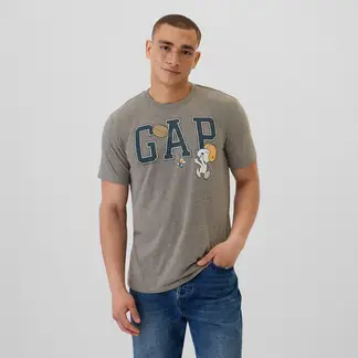 GAP - Camiseta Hombre Manga corta con Estampado de Algodón