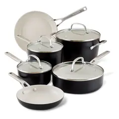KITCHENAID - Juego de ollas Kitchenaid: Antiadherente Cerámico, Aluminio Anodizado. Bateria Antiadherente 10 piezas