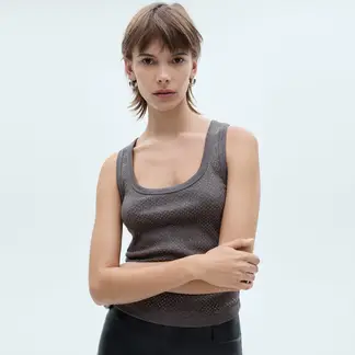MANGO - Top esqueleto Mujer con Taches Sin mangas