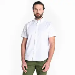 NAUTICA - Camisa Hombre Manga corta Recto de Algodón