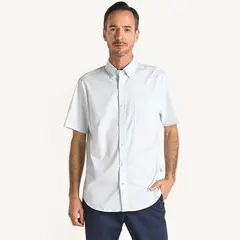 NAUTICA - Camisa Hombre Manga corta Recto de Algodón