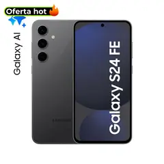 SAMSUNG - Celular Galaxy S24 FE Negro + 128GB 8GB RAM cámara posterior 50 MP cámara frontal 10 MP pantalla 6.7 pulgadas + Exyno 2400e