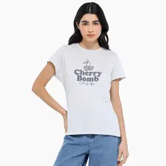 SYBILLA - Camiseta Mujer Manga corta de Algodón