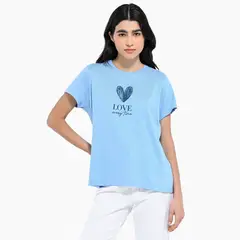 SYBILLA - Camiseta Mujer Manga corta de Algodón