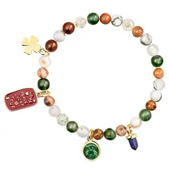 TOUS - Pulsera Good Vibes con baño de oro 18 kt sobre plata y ágatas