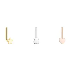 TOUS - Pack de Piercings de nariz Basics de acero tricolor