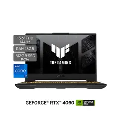 ASUS - Portátil TUF Gaming F15 | GeForce RTX 4060 | Intel Core i7 | 16GB de RAM | 512G SSD de almacenamiento | Windows 11 | 15.6 Pulgadas | FX507VV-LP139W| Computador portátil Gamer