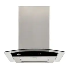 HACEB - Campana isla vidrio inox-negro 60 Cm 3 velocidades