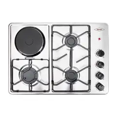 HACEB - Estufa de empotrar inox 60x43 cm mixta 120v a gas natural