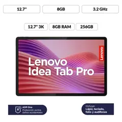 LENOVO - Tablet Idea Tab Pro 256GB | Incluye Teclado, Lápiz y Aud| Pantalla 12.7 pulgadas | 8GB RAM | Camara Posterior 13MP | Camara Frontal 8MP