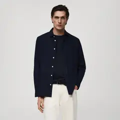 MANGO - Camisa Hombre Manga larga de Algodón