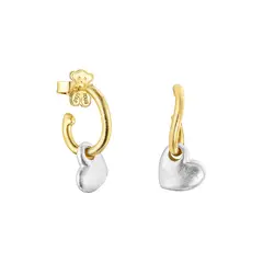 TOUS - Aros corazón bicolor Luah
