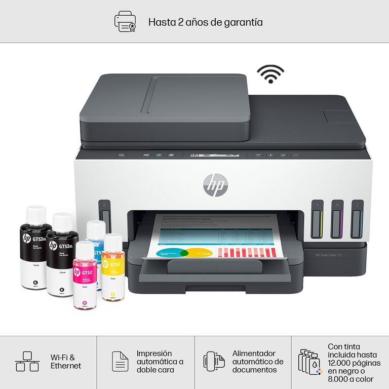 Impresora multifuncional Smart Tank 750 (6UU47A)