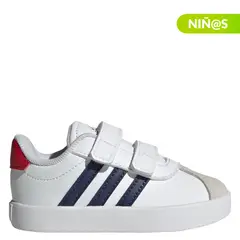 ADIDAS - Tenis moda VL Court 3.0 para Niño con Velcro