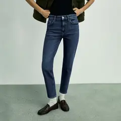 MANGO - Jean Mom Fit Mujer Tiro alto
