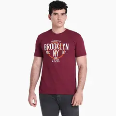 BEARCLIFF - Camiseta Hombre Manga corta con Estampado de Algodón