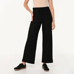UNIVERSITY CLUB - Pantalón Wide leg Mujer Tiro alto Estampado