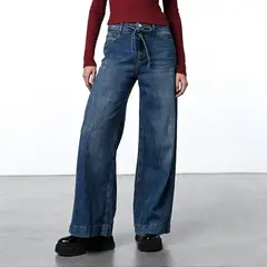 DENIMLAB - Jean Wide leg Mujer Tiro medio